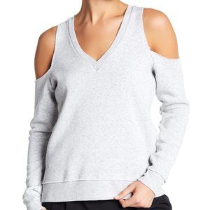 Alternative Apparel Gray Cold Shoulder Sweatshirt